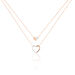 Collier Emilia Or Rose Diamant - Colliers Coeur Femme | Histoire d’Or
