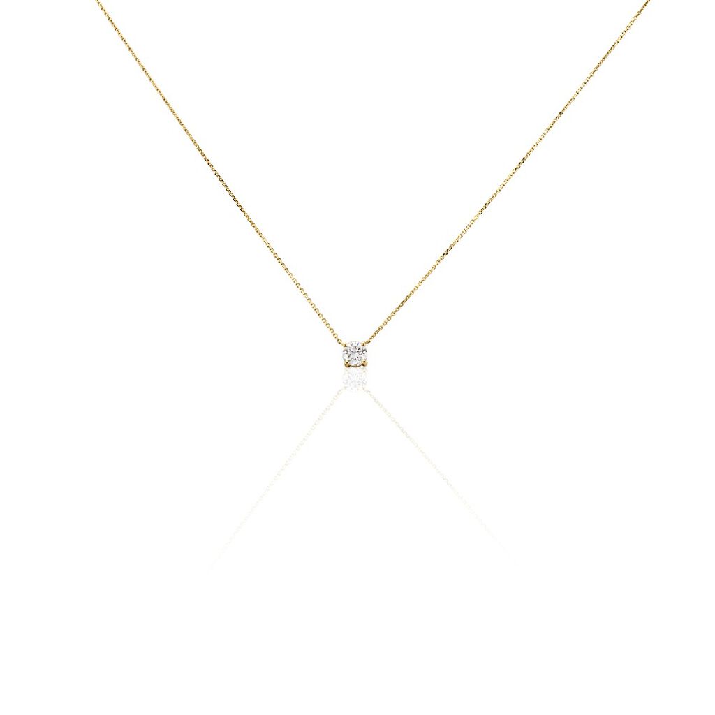Collier Collection Aphrodite Or Jaune Diamant Synthetique