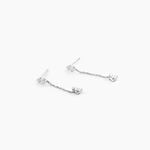 Boucles D'Oreilles Pendantes Ma&euml;l Argent Blanc Oxyde De Zirconium - Boucles d'oreilles fantaisie Femme | Histoire d&rsquo;Or