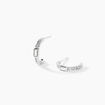 Demi Cr&eacute;oles Eldi Argent Blanc Oxyde De Zirconium - Cr&eacute;oles fantaisie Femme | Histoire d&rsquo;Or