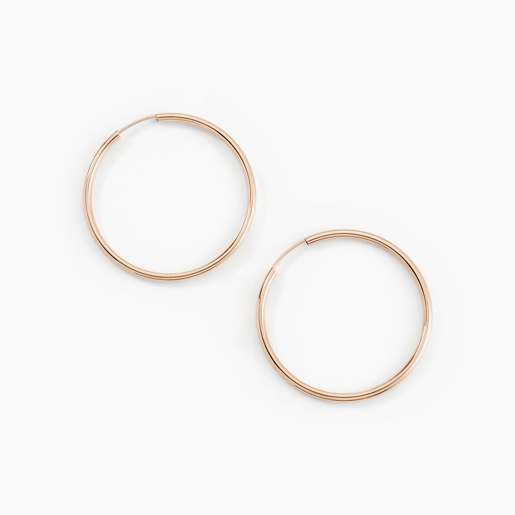 Créoles Valencina Or Rose - Boucles d'oreilles créoles Femme | Histoire d’Or