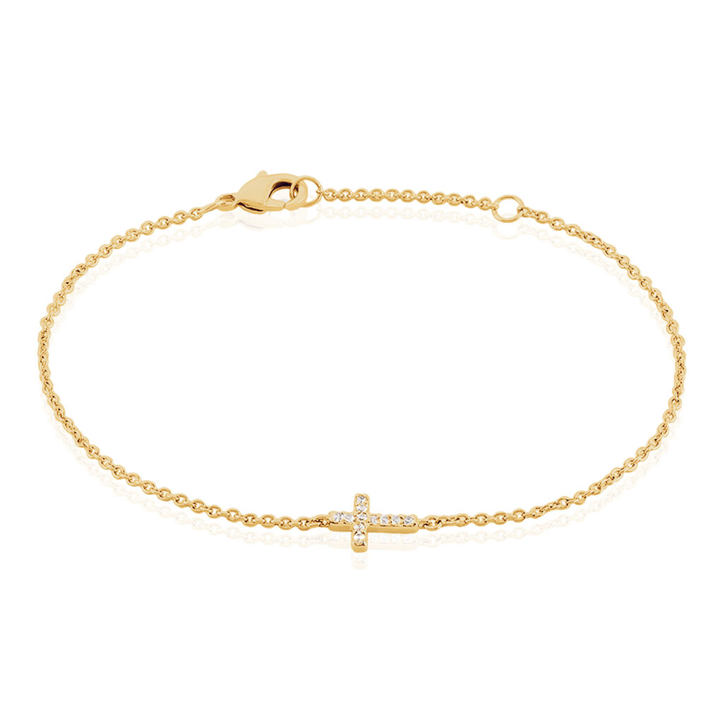 Bracelet Fatos Plaqué Or Jaune Oxyde De Zirconium - Bracelets Femme | Histoire d’Or