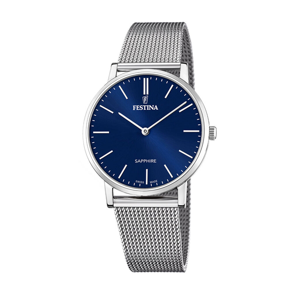 Montre Festina Swiss Made 39 Bleu London - Montres suisses Homme | Histoire d&rsquo;Or