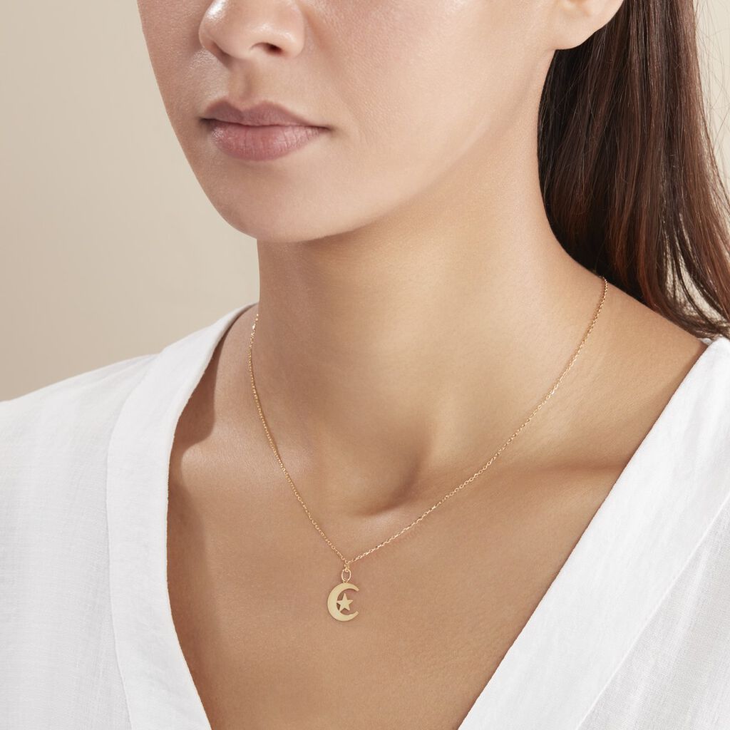 Pendentif Astree Or Jaune - Pendentifs Baptême Famille | Histoire d’Or