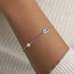 Bracelet Anilie Argent Blanc Perle D'imitation Et Oxyde De Zirconium - Bracelets Femme | Histoire d&rsquo;Or