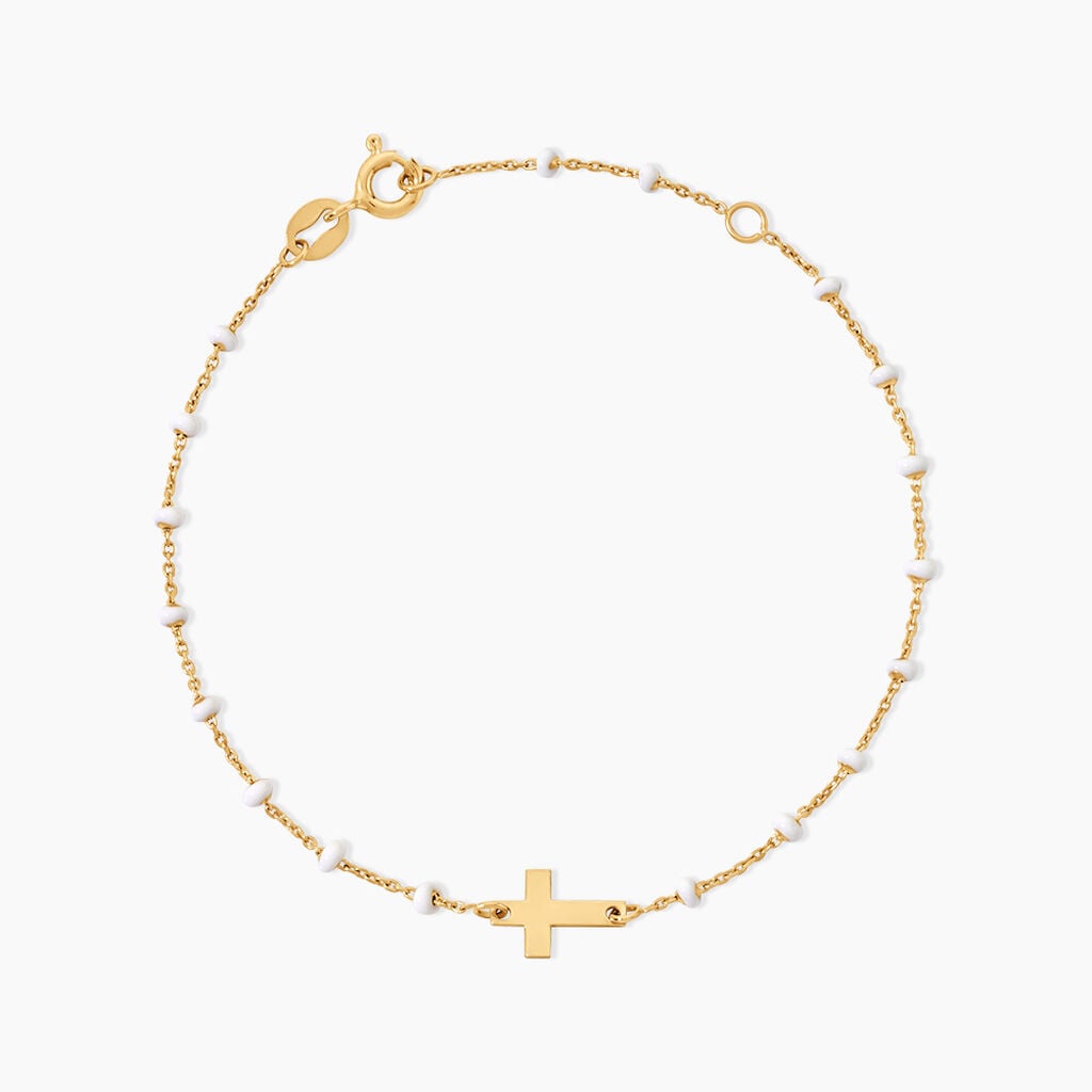 Bracelet Krystle Argent Dor&eacute; A L'Or 750/1000 - Bijoux sans pierre Femme | Histoire d&rsquo;Or