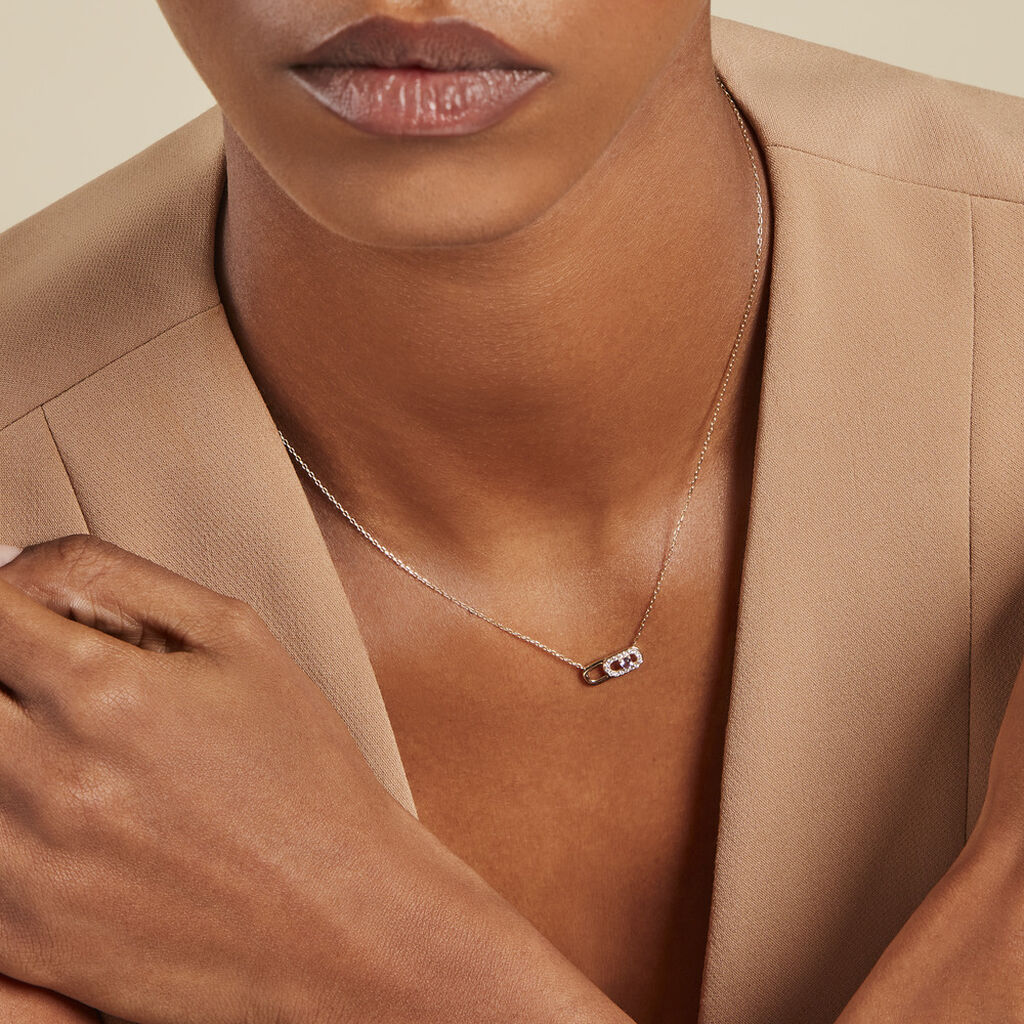 Collier Deonne Or Jaune Améthyste Oxyde De Zirconium - Colliers Femme | Histoire d’Or