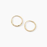 Cr&eacute;oles Valerina Or Jaune - Boucles d'oreilles cr&eacute;oles Famille | Histoire d&rsquo;Or