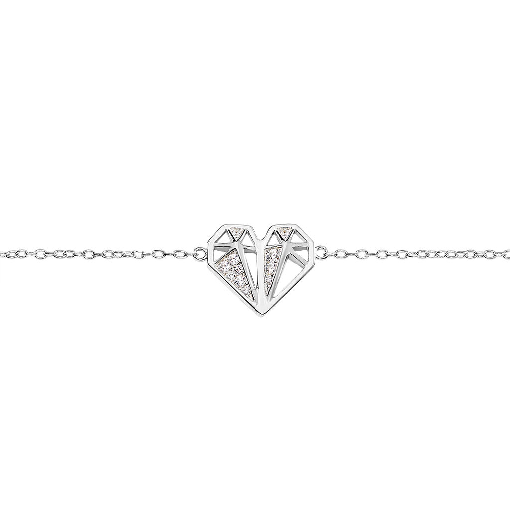 Bracelet Origami Argent Blanc Oxyde De Zirconium - Bracelets Femme | Histoire d’Or