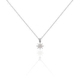 Collier Sarida Argent Blanc Oxyde De Zirconium - Bijoux Etoile Femme | Histoire d’Or