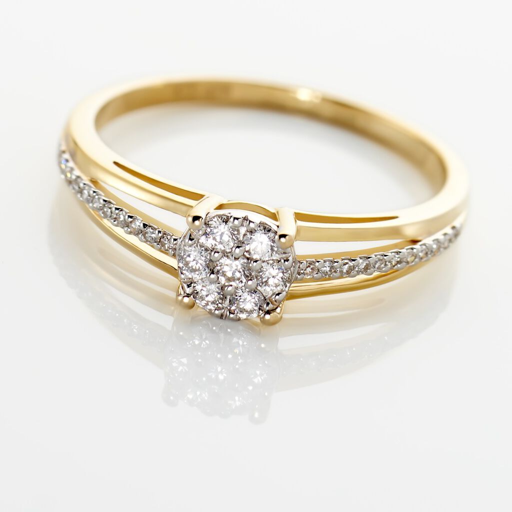 Bague Katherina Or Jaune Diamant - Bagues avec pierre Femme | Histoire d’Or