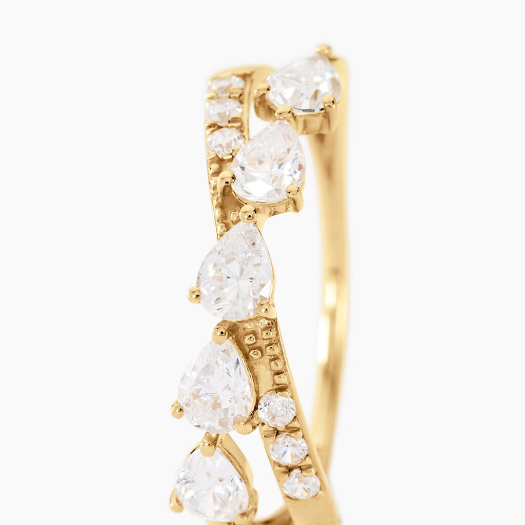 Bague Dorean Or Jaune Oxyde De Zirconium - Bagues avec pierre Femme | Histoire d&rsquo;Or