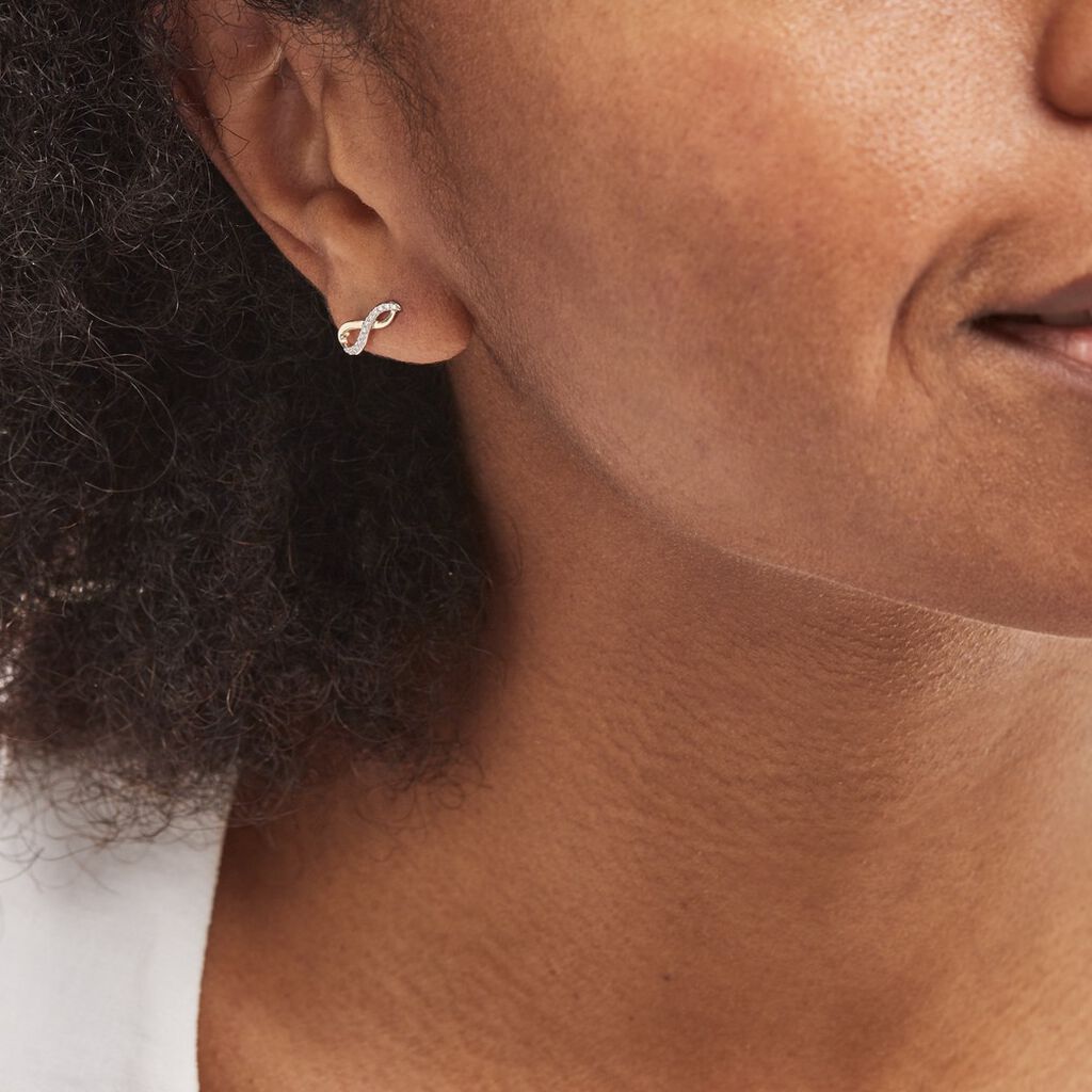 Boucles D'oreilles Puces Osanna Or Jaune Diamants - Clous d'oreilles Femme | Histoire d’Or