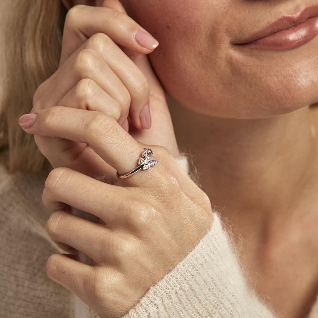 Bague Alill Argent Blanc Oxyde De Zirconium - Bagues avec pierre Femme | Histoire d’Or