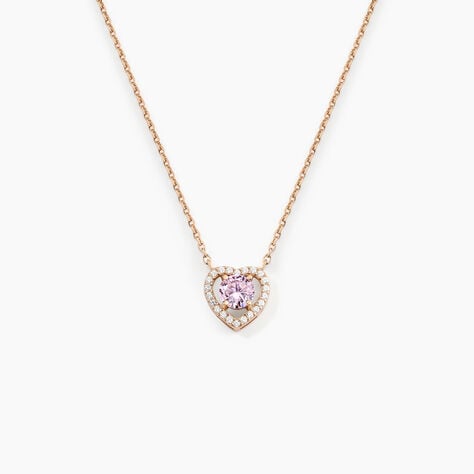 Collier Suzon Argent Rose Oxyde De Zirconium - Colliers fantaisie Femme | Histoire d’Or