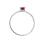 Bague Lily Or Blanc Rubis - Bagues solitaires Femme | Histoire d&rsquo;Or