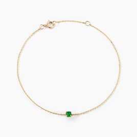 Bracelet Or Jaune Onora Emeraude - Bracelets Femme | Histoire d’Or