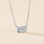 Collier Laurine Argent Blanc Oxyde De Zirconium - Colliers fantaisie Femme | Histoire d&rsquo;Or