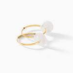 Creoles Or Jaune Vicenze Nacre - Boucles d'oreilles cr&eacute;oles Enfant | Histoire d&rsquo;Or