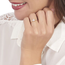Bague Alisonne Or Rose Oxyde De Zirconium - Bagues solitaires Femme | Histoire d’Or