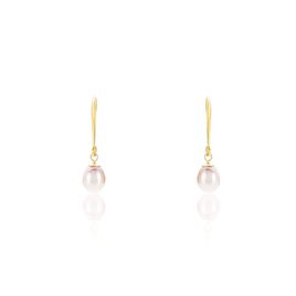 Boucles D'oreilles Pendantes Baroque Or Rose Perles De Culture - Boucles d'oreilles pendantes Femme | Histoire d’Or