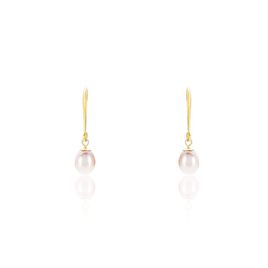 Boucles D'oreilles Pendantes Baroque Or Rose Perles De Culture - Boucles d'oreilles pendantes Femme | Histoire d’Or
