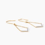 Boucles D'Oreilles Pendantes Italus Or Jaune Diamant - Boucles d'oreilles pendantes Femme | Histoire d&rsquo;Or