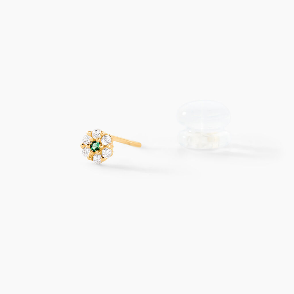 Boucles D'oreilles Puces Margaid Or Jaune Oxyde De Zirconium - Clous d'oreilles Femme | Histoire d’Or
