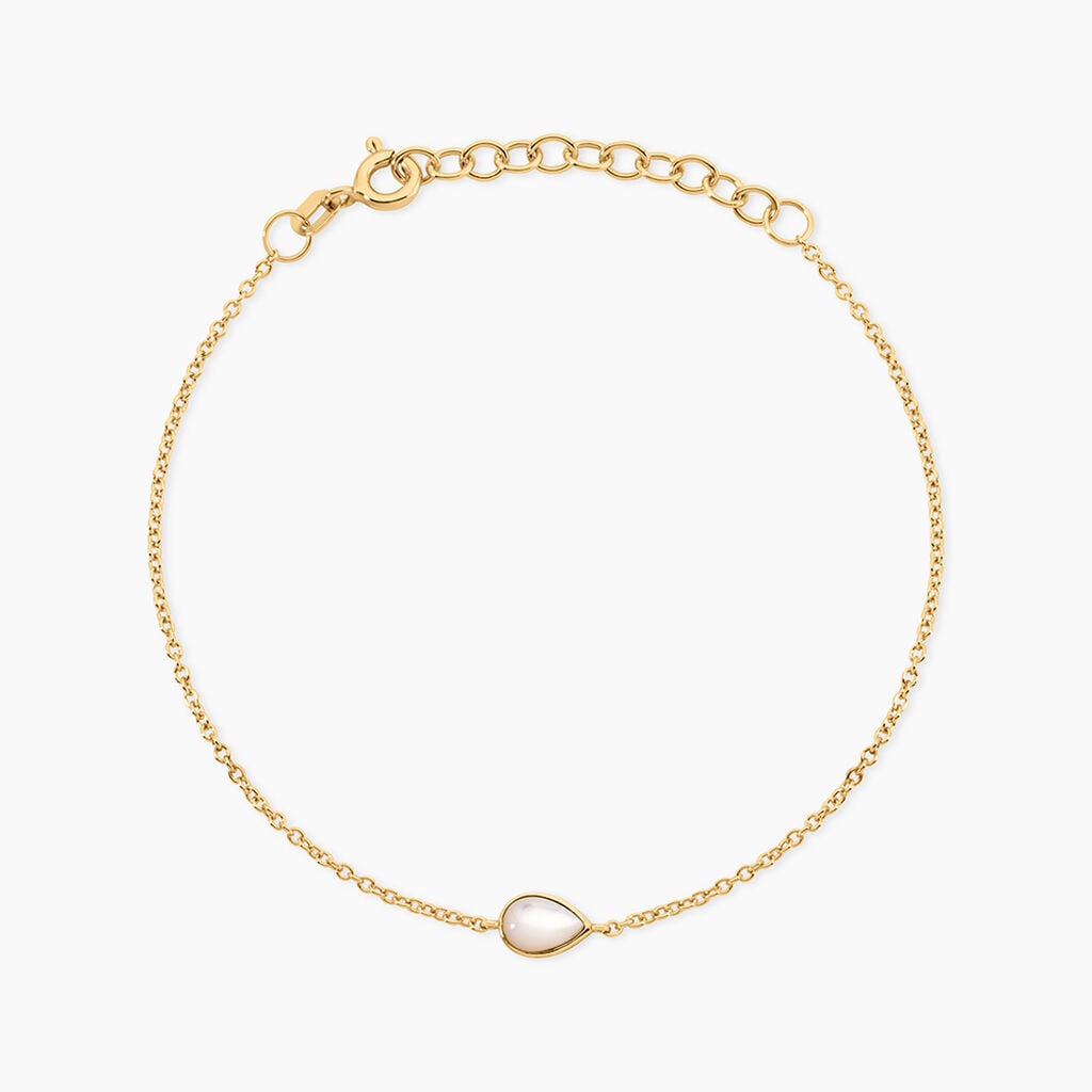 Bracelet Ondee Argent Dor&eacute; A L'Or 750/1000 Nacre - Bracelets Femme | Histoire d&rsquo;Or