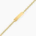 Bracelet Identit&eacute; Fanelia Maille Marine Or Jaune - Bracelets Communion Enfant | Histoire d&rsquo;Or