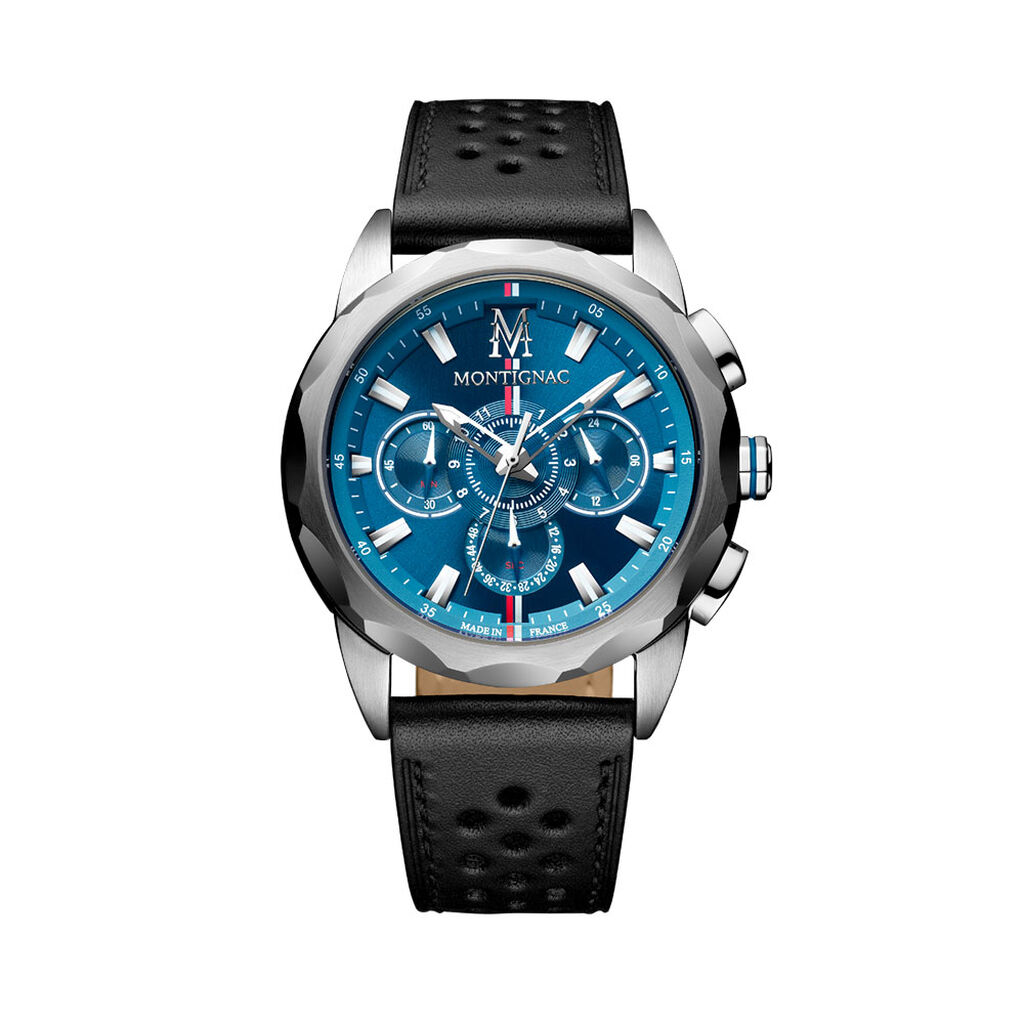 Montre Montignac Round Multifonction Bleu - Montres Homme | Histoire d&rsquo;Or