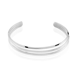 Bracelet Jonc Aglae Acier Blanc - Bracelets fantaisie Femme | Histoire d’Or