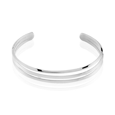 Bracelet Jonc Aglae Acier Blanc - Bracelets joncs Femme | Histoire d’Or