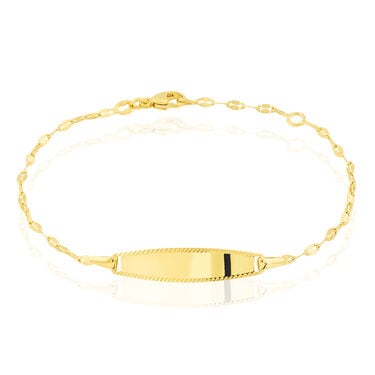 Bracelet Identité Eowyn Maille Fantaisie Or Jaune Bracelet Identité Eowyn Maille Fantaisie Or Jaune