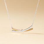 Collier Tonnia Or Bicolore Diamant - Colliers Femme | Histoire d&rsquo;Or