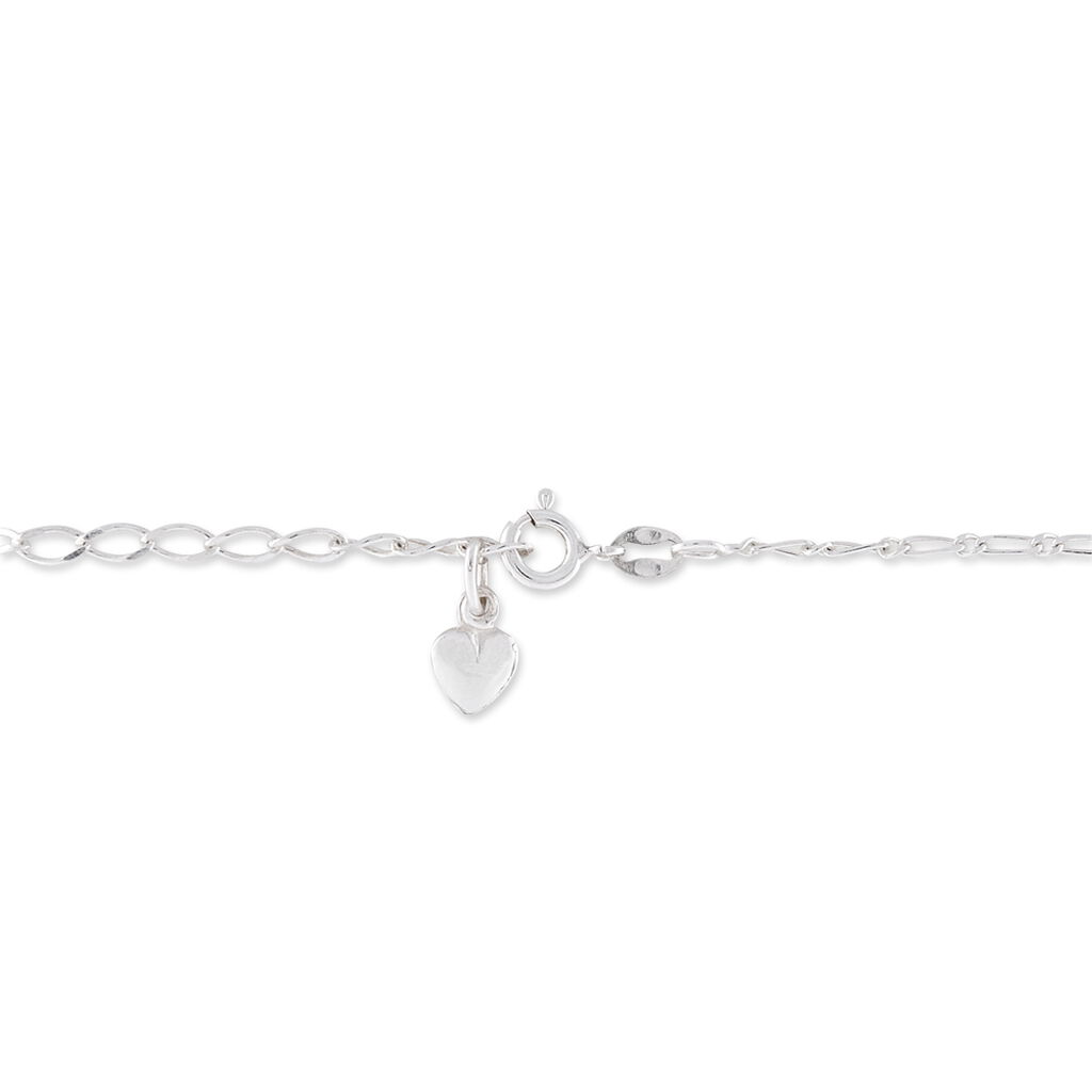 Chaîne De Cheville Laurelyn Maille Alternee 1/1 Argent Blanc - Chaînes de cheville Femme | Histoire d’Or