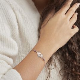 Bracelet Amore Argent Blanc Pierre De Synthese - Bracelets Coeur Femme | Histoire d’Or