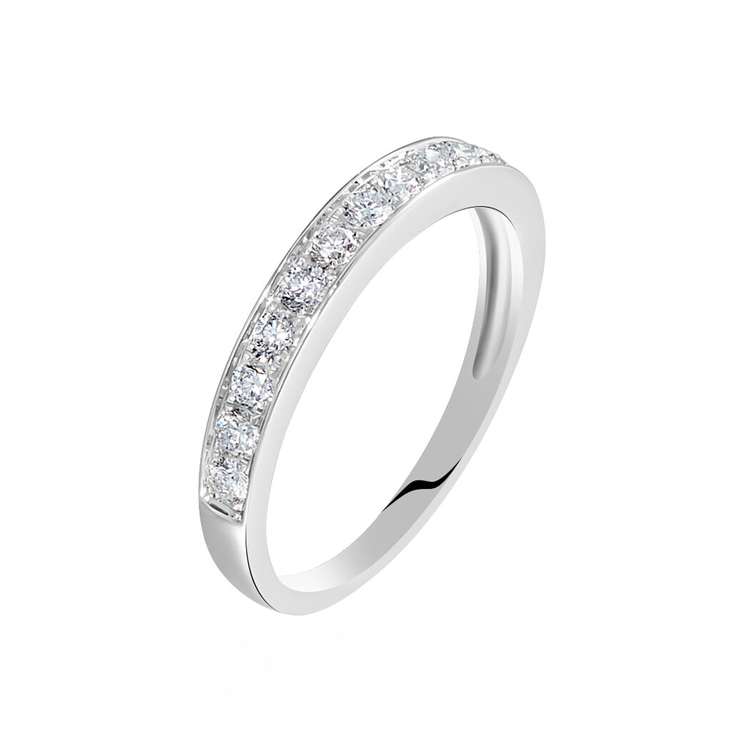 Alliance Valentine Or Blanc Diamant Synthetique - Alliances Femme | Histoire d&rsquo;Or