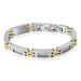 Bracelet Jourdan Zephir Acier Bicolore Dore / Blanc - Bracelets Homme | Histoire d’Or