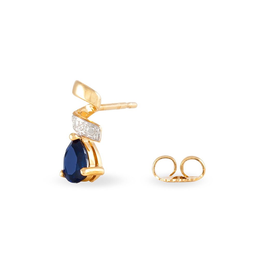 Boucles D'oreilles Pendantes Yakine Plaque Or Jaune Oxyde De Zirconium - Boucles d'oreilles fantaisie Femme | Histoire d’Or
