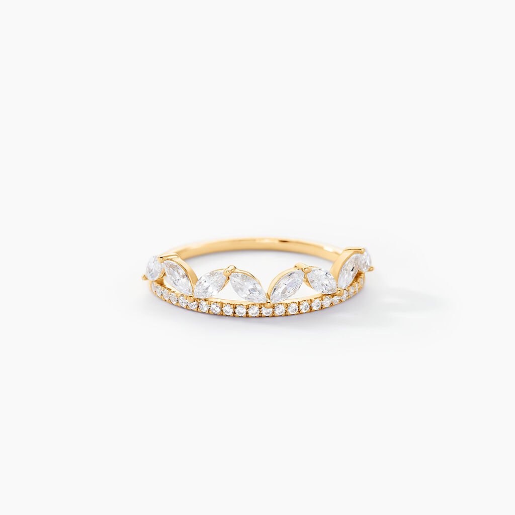 Bague Marquise Or Jaune Oxyde De Zirconium - Bagues avec pierre Femme | Histoire d’Or