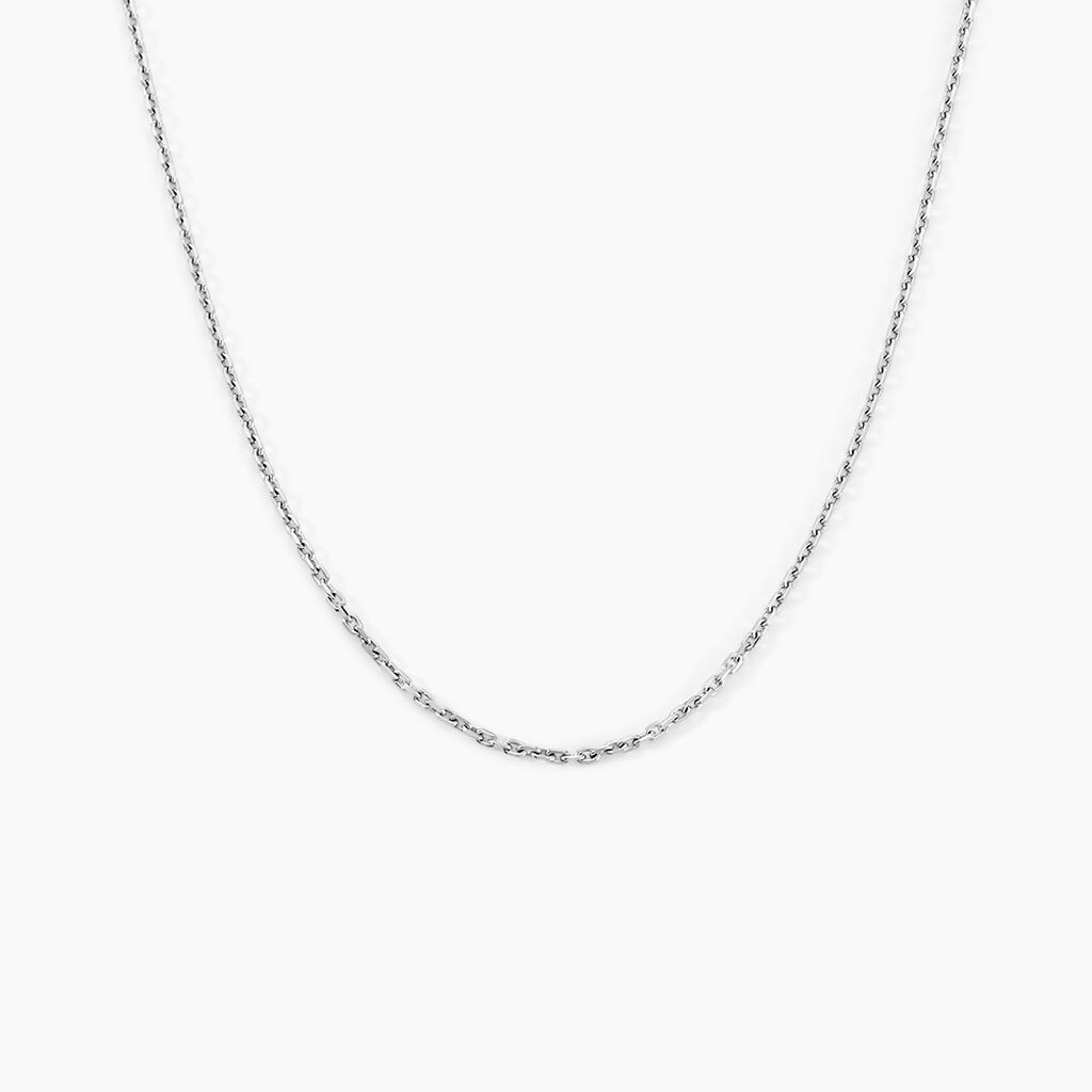 Cha&icirc;ne Claudine Maille For&ccedil;at Argent Blanc - Chaines Femme | Histoire d&rsquo;Or