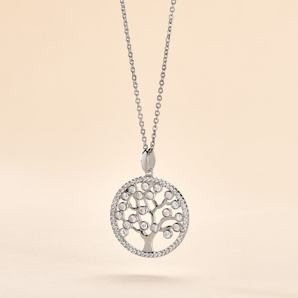 Collier Chimere Argent Blanc Oxyde De Zirconium - Colliers fantaisie Femme | Histoire d’Or