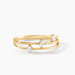 Bague Giordano Or Jaune Diamant Synth&eacute;tique - Bagues avec pierre Femme | Histoire d&rsquo;Or