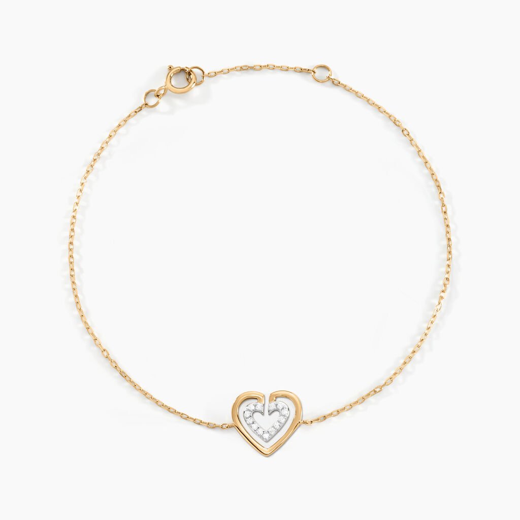 Bracelet Love Is In The Air Or Jaune Oxyde De Zirconium - Bracelets Femme | Histoire d’Or