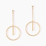 Boucles D'oreilles Pendantes Evana Plaqu&eacute; Or Jaune - Boucles d'oreilles pendantes Femme | Histoire d&rsquo;Or