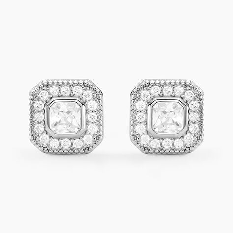 Boucles D'oreilles Puces Baroque Party Argent Blanc Oxyde De Zirconium - Boucles d'oreilles fantaisie Femme | Histoire d&rsquo;Or