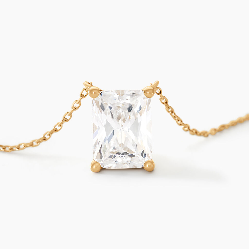 Collier Gatsby Or Jaune Oxyde De Zirconium - Colliers Femme | Histoire d’Or