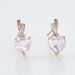 Boucles D'oreilles Puces Or Rose Clothilde Quartz - Boucles d'Oreilles Coeur Femme | Histoire d’Or