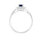 Bague Vladimir Or Blanc Saphir Diamants - Bagues solitaires Femme | Histoire d&rsquo;Or